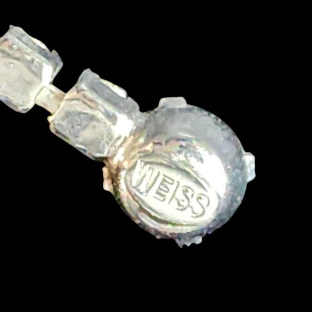 Vintage Weiss Rhinestone Necklace - Picture 3 of 4
